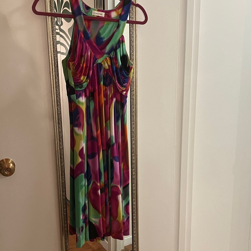 Calvin Klein Multicolor Abstract Dress